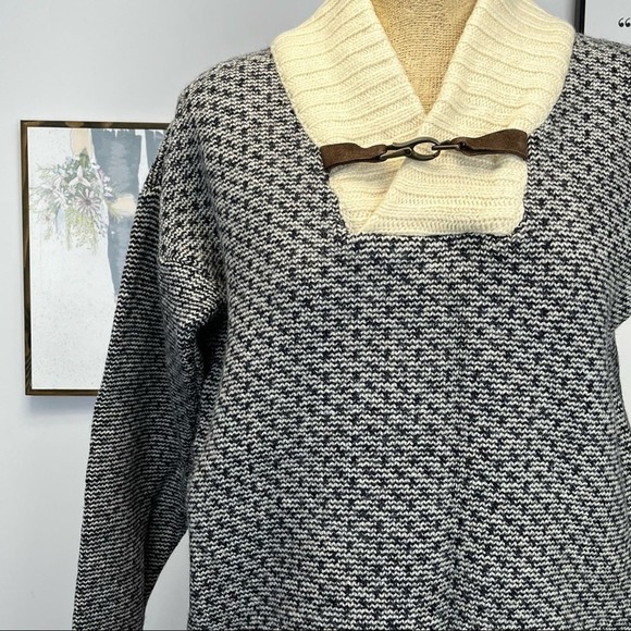 PEREGRINE 100% WOOL COWL NECK SWEATER MADE IN ENGLAND SZ L EUC - Picture 3 of 8